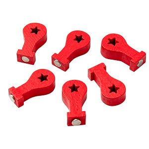5905481600174 - Standort Magnet rot Holz 11 x 20 cm 5905481600174 6 Stück