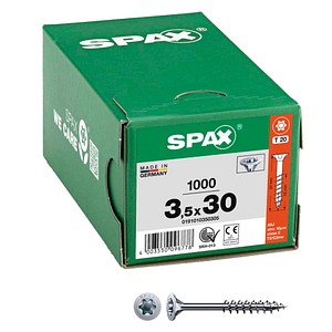 4003530096778 - Spax - Universalschraube 35 x 30 mm 1000 Stück Teilgewinde Senkkopf t-star plus T20 4CUT wirox - 0191010350305