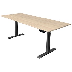 Kerkmann Move 1 stable elektrisch höhenverstellbarer Schreibtisch ahorn rechteckig, T-Fuß-Gestell grau 200,0 x 80,0 cm