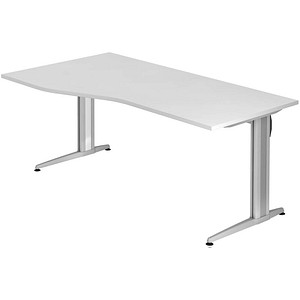 Sira Schreibtisch weiß Trapezform