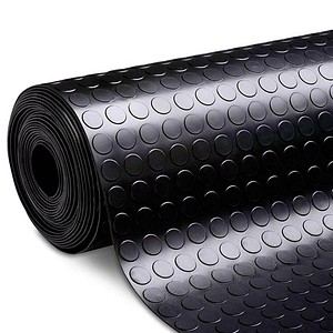 Gummimatte mit Flachnoppen schwarz 100,0 x 500,0 cm