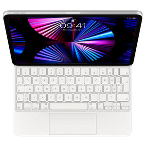 Apple Magic Keyboard Tablet-Tastatur weiß geeignet für Apple iPad Air 4. Gen (2020), Apple iPad Air 5. Gen (2022), Apple iPad Pro 11"" 1. Gen (2018), Apple iPad Pro 11"" 2. Gen (2020), Apple iPad Pro 11"" 3. Gen (2021), Apple iPad Pro 11"" 4. Gen (2022) MJQJ3D/A