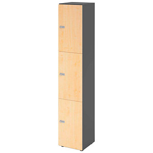 4032062314388 - HAMMERBACHER Schließfachschrank grafit ahorn V264L3 G 3 ZS 3 Schließfächer 400 x 420 x 2156 cm 4032062314388 - HAMMERBACHER Schließfachschrank grafit ahorn V264L3 G 3 ZS 3 Schließfächer 400 x 420 x 2156 cm