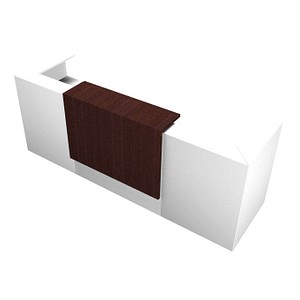 Empfangstheke weiß/wenge