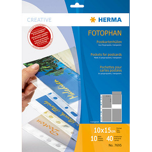 10 HERMA Prospekthüllen Fotophan 10x15 cm glasklar glatt