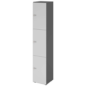4032062314395 - HAMMERBACHER Schließfachschrank grafit lichtgrau V264L3 G 5 ZS 3 Schließfächer 400 x 420 x 2156 cm 4032062314395 - HAMMERBACHER Schließfachschrank grafit lichtgrau V264L3 G 5 ZS 3 Schließfächer 400 x 420 x 2156 cm