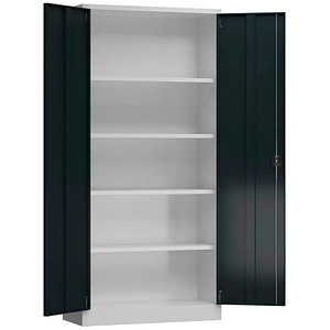4061815603929 - Stahlschrank ClassiX X-530368 anthrazit lichtgrau 920 x 600 x 1945 cm aufgebaut  4061815603929 LÜLLMANN