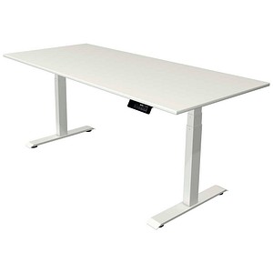 Kerkmann Move 1 stable elektrisch höhenverstellbarer Schreibtisch weiß rechteckig, T-Fuß-Gestell weiß 180,0 x 80,0 cm