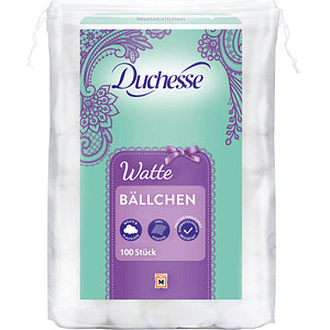 Duchesse Watte BÄLLCHEN 1-lagig weiß, 100 St.