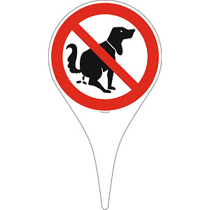 4044589428325 - Verbotsschild Hier kein Hundeklo runde Form mit Spieß 180 x 335 cm 4044589428325 SafetyMarking