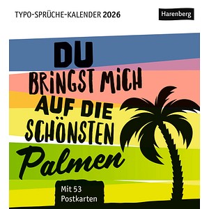 9783840036910 - Typo-Sprüche-Kalender Postkartenkalender 2026 - Mit 53 Postkarten