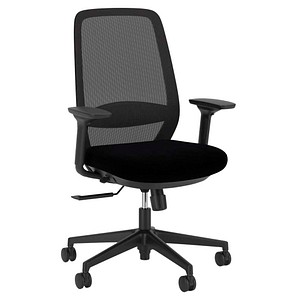 Nowy Styl Bürostuhl Elovie Mesh Stoff schwarz, Gestell schwarz