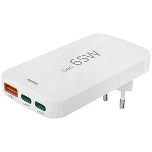 hama flacher Mini Ladeadapter weiß, 65 Watt