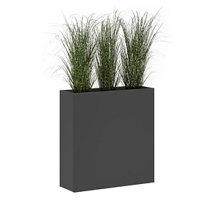 MÖBELPARTNER Pflanzkübel Holz 75,0 x 25,0 x 80,0 cm anthrazit