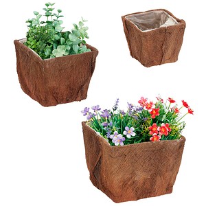 4052025425807 - Pflanzkübel Holz dunkelbraun quadratisch 230190140 x 180150140 cm 4052025425807 relaxdays 3 Stück