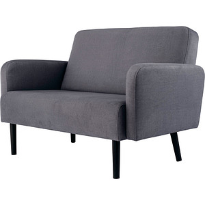 3660141954258 - 2-Sitzer Sofa LISBOA grau schwarz Stoff 3660141954258 PAPERFLOW