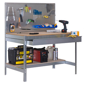 8425437072475 - Werkbank-Set SIMONWORK BT2 BOX grau 1 Schublade 910 x 610 x 1445 cm 8425437072475 Simonrack