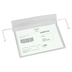 4052301027398 - Sichttaschen mit Drahtbügel DIN A4 quer transparent glatt 50 St