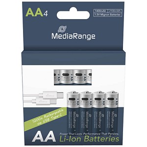 4260664875833 - 4 USB-Akkus mit Ladekabel Mignon AA 1400 mAh 4260664875833 4 Stück