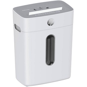 HP OneShred 8CC Aktenvernichter mit Partikelschnitt P-4, 5 x 18 mm, bis 8 Blatt, weiß