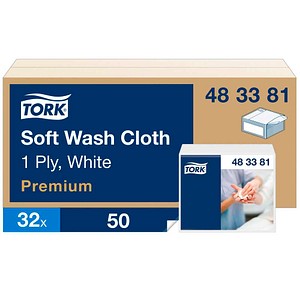 TORK Waschtücher weich Premium 1-lagig weiß, 1.600 Tücher