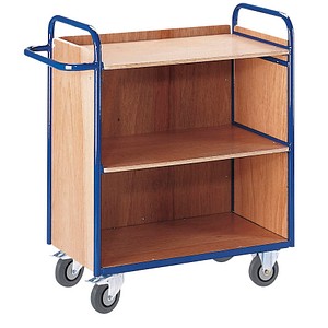 4250448502062 - Rollcart Etagenwagen mit 3 Wänden 1070mm hoch und 3 Ladeflächen 800x490mm im Buchendekor ohne Rand 4250448502062 - Rollcart Etagenwagen mit 3 Wänden 1070mm hoch und 3 Ladeflächen 800x490mm im Buchendekor ohne Rand