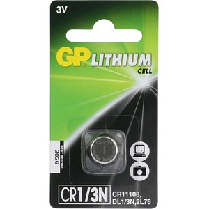 GP Lithium Coin Cell Battery CR1/3N CR11108 1-Pack