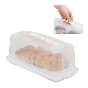 relaxdays Kuchen-Transportbox für Kastenform 37,0 x 16,0 cm