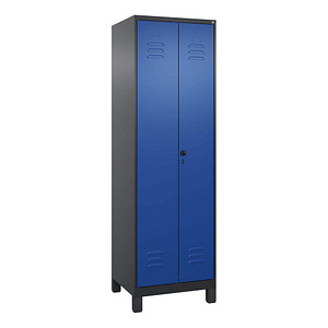 4068427432831 - Spind Classic Plus enzianblau schwarzgrau 080610-20 S10070 1 Schließfach 600 x 500 x 1950 cm 4068427432831 C+P-Möbel