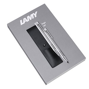 4014519790716 - Schreibset logo brushed schwarz 4014519790716 Lamy