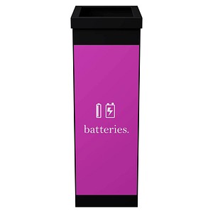 PAPERFLOW Mülleimer 60,0 l schwarz, lila, 1 St.