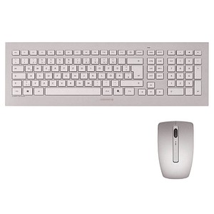 CHERRY DW 8000 Tastatur-Maus-Set kabellos weiß, silber