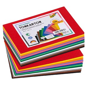 folia Tonpapier farbsortiert 180 g/qm 120 Blatt