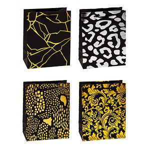 4022792990143 - Geschenktasche 89014-SG PREMIUM DESIGN allgemein Kunststoffkordel 4 Motive sortiert 18cm x 23cm 4022792990143 12 Stück