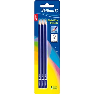 10 Stück Pelikan Bleistift-Set GP2B/3, 978783, Härte 2B, blau 4012700978783 Pelikan 3 Stück