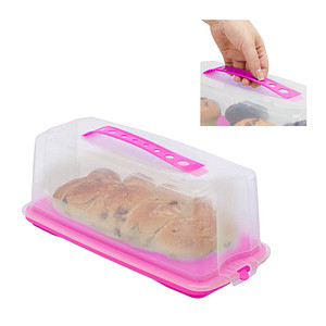 4052025920760 - Relaxdays - Kuchenbox eckig Tragegriff mit Deckel für Kastenkuchen Kuchenbutler hbt 15 x 37 x 16 cm pink transparent 4052025920760 - Relaxdays - Kuchenbox eckig Tragegriff mit Deckel für Kastenkuchen Kuchenbutler hbt 15 x 37 x 16 cm pink transparent