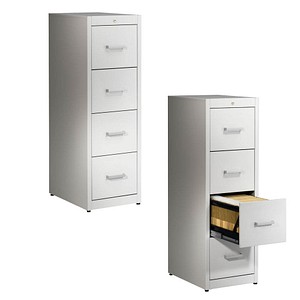 4250633304075 - mauser Hängeregistraturschrank Bügelgriffe 4 Schübe Standardeinzug 1-bahnig lichtgrau 4250633304075 - mauser Hängeregistraturschrank Bügelgriffe 4 Schübe Standardeinzug 1-bahnig lichtgrau