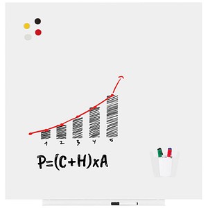 8427951642509 - Whiteboard Skincolor BASIC-Version - Stahlblech lackiert BxH 1000 x 1000 mm weiß kaiserkraft