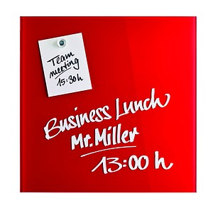 4013695057057 - Magnetoplan Glas-Magnetboard HOLTZ OFFICE SUPPORT (B x H) 400 mm x 400 mm Rot 13401006