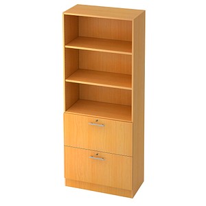 HAMMERBACHER Regalschrank Gradeo, V7300/6/6/RE buche 80,0 x 42,0 x 200,4 cm, 1 St.
