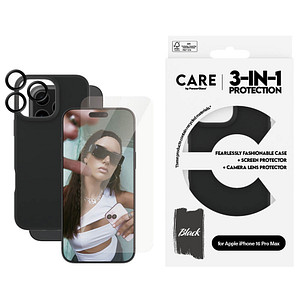 CARE by PanzerGlass® 3-in-1 Schutz-Set für Apple iPhone 16 Pro Max