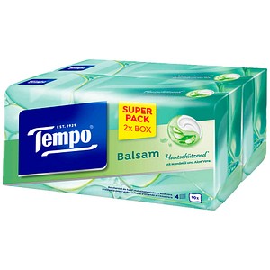 Tempo Taschentücherbox Balsam 4-lagig weiß, 180 Tücher