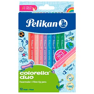 Pelikan Fasermaler Colorella Duo dick+dünn C407/12ifte 4012700813848 Pelikan 12 Stück