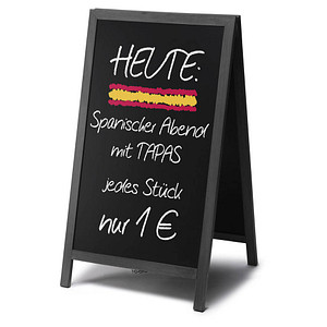 8595578305777 - SHOWDOWN Bodenschild aus Holz Schwarz 680 (B) x 784 (T) x 1148 (H) mm