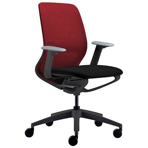 4049694007816 - Bürostuhl semotion net em-821 103 Stoff rot Gestell schwarz