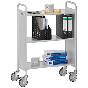 fetra 4870 Bürowagen grau 3 Ebenen 38,5 x 81,0 x 110,0 cm