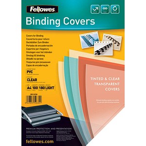Fellowes Deckfolien für Bindemappen transparent, DIN A4 0,18 mm, 100 St.