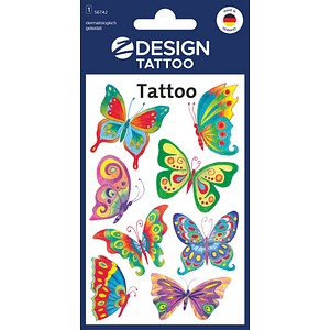 AVERY Zweckform Klebetattoo Schmetterling, 8 Etiketten