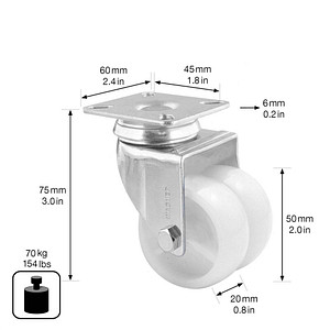 4001073078404 - Apparate-Doppel-Lenkrolle ECO RO 1252 weiß 4001073078404 WAGNER design yourself 4001073078404 - Apparate-Doppel-Lenkrolle ECO RO 1252 weiß 4001073078404 WAGNER design yourself