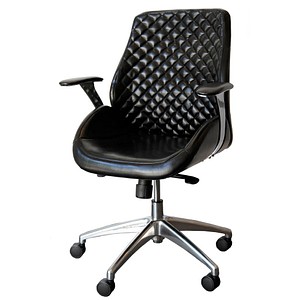 4061815507050 -  Bürostuhl Pantera low schwarz   chrom mit Armlehnen bis 110kg 4061815507050 Head